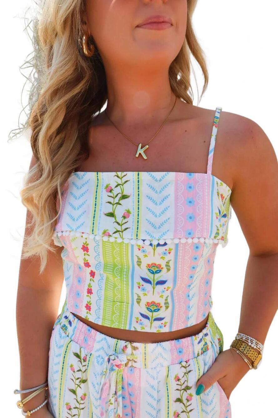 NEW TCEC villa crop top in multicolor